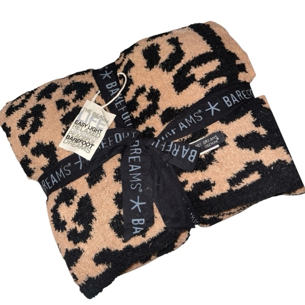 Barefoot Dreams CozyChic In The Wild Leopard Throw Blanket Size 54"x72"
